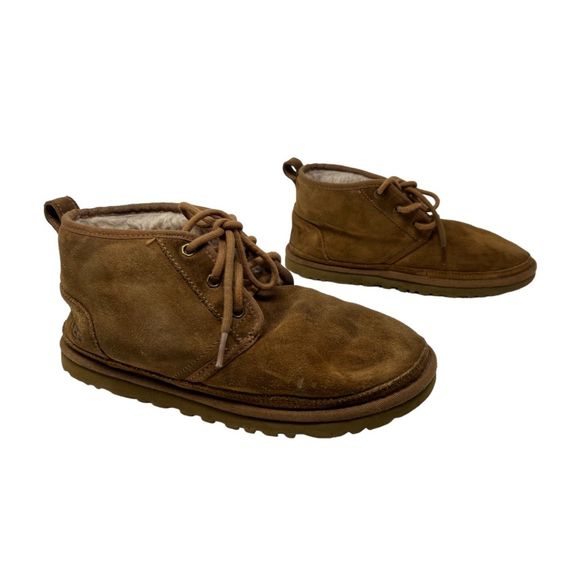 Ugg Neumel boots mens 8 brown suede lace up shoes womens 9 chukka main image 7